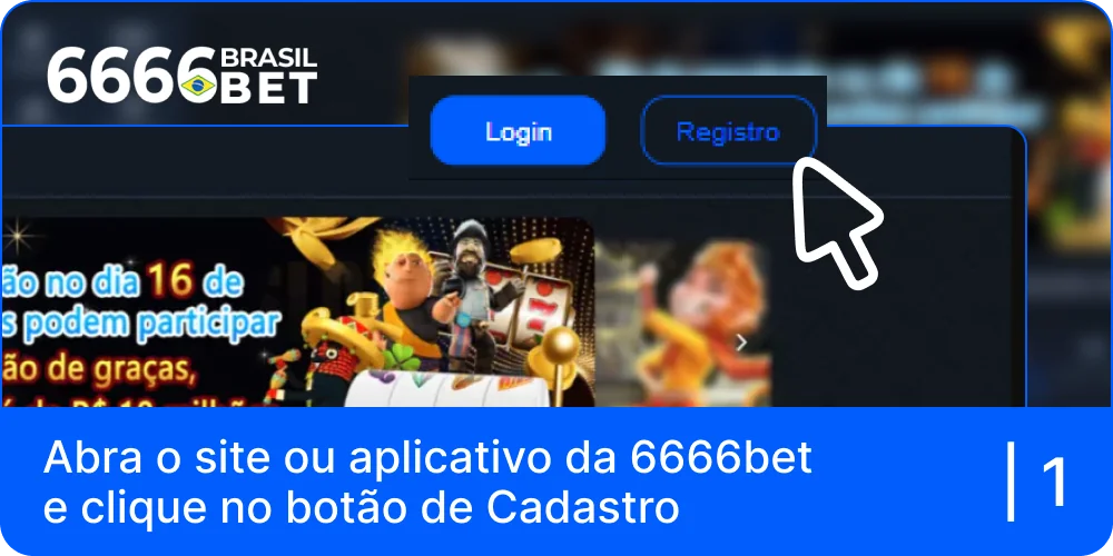 Abre o site 6666bet ou a aplicação móvel e clica no botão "Registro"