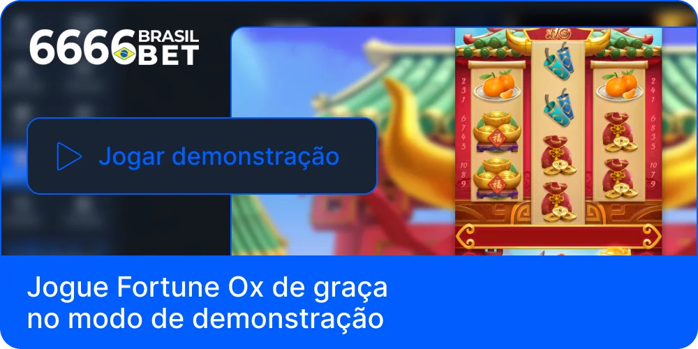 Modo de demonstração do Fortune Ox na 6666bet