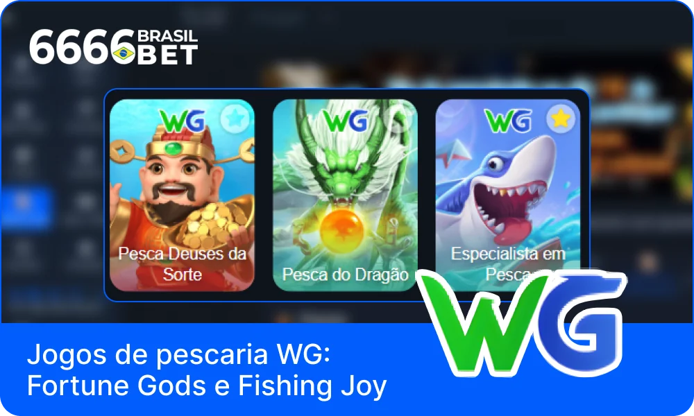 Fornecedor de jogos de pesca WG no casino 6666bet Brasil