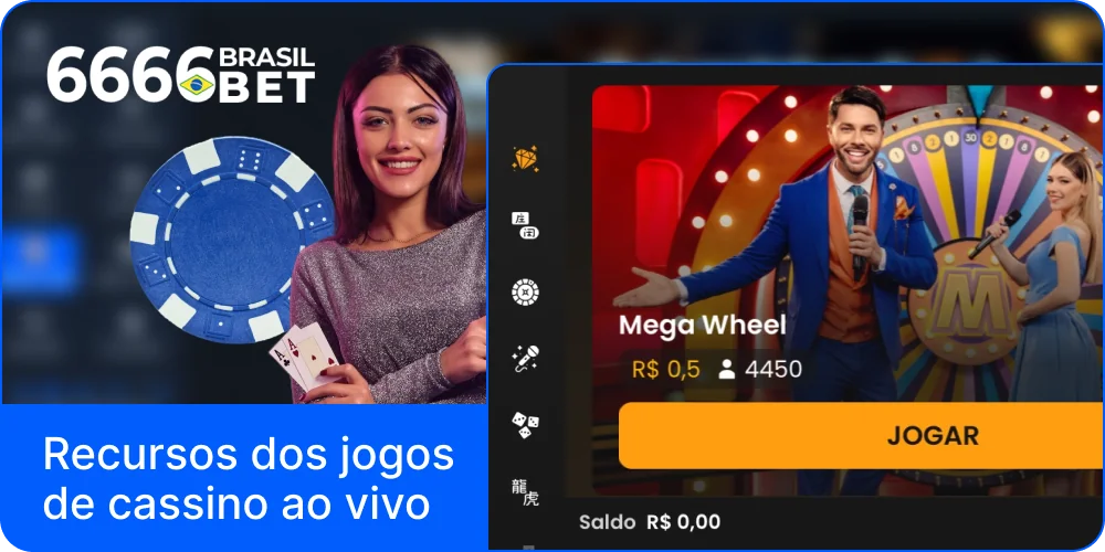 Oportunidades de jogo no cassino ao vivo 6666bet Brasil