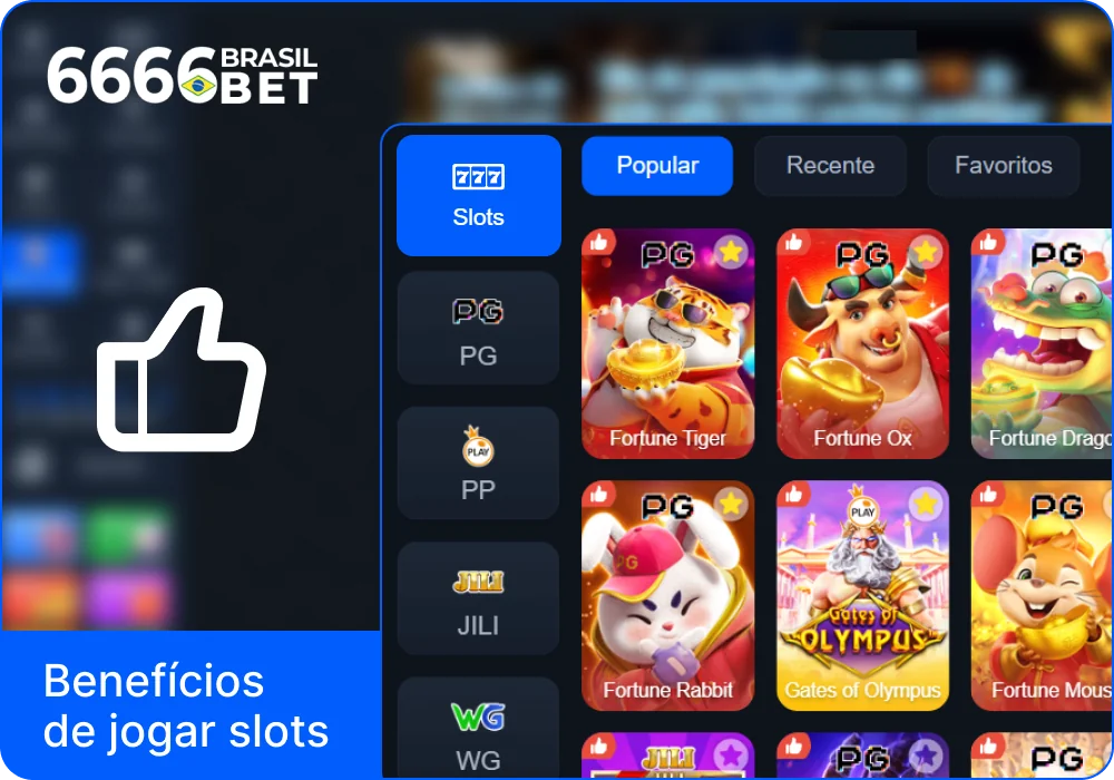 Vantagens das slots na 6666bet Brasil